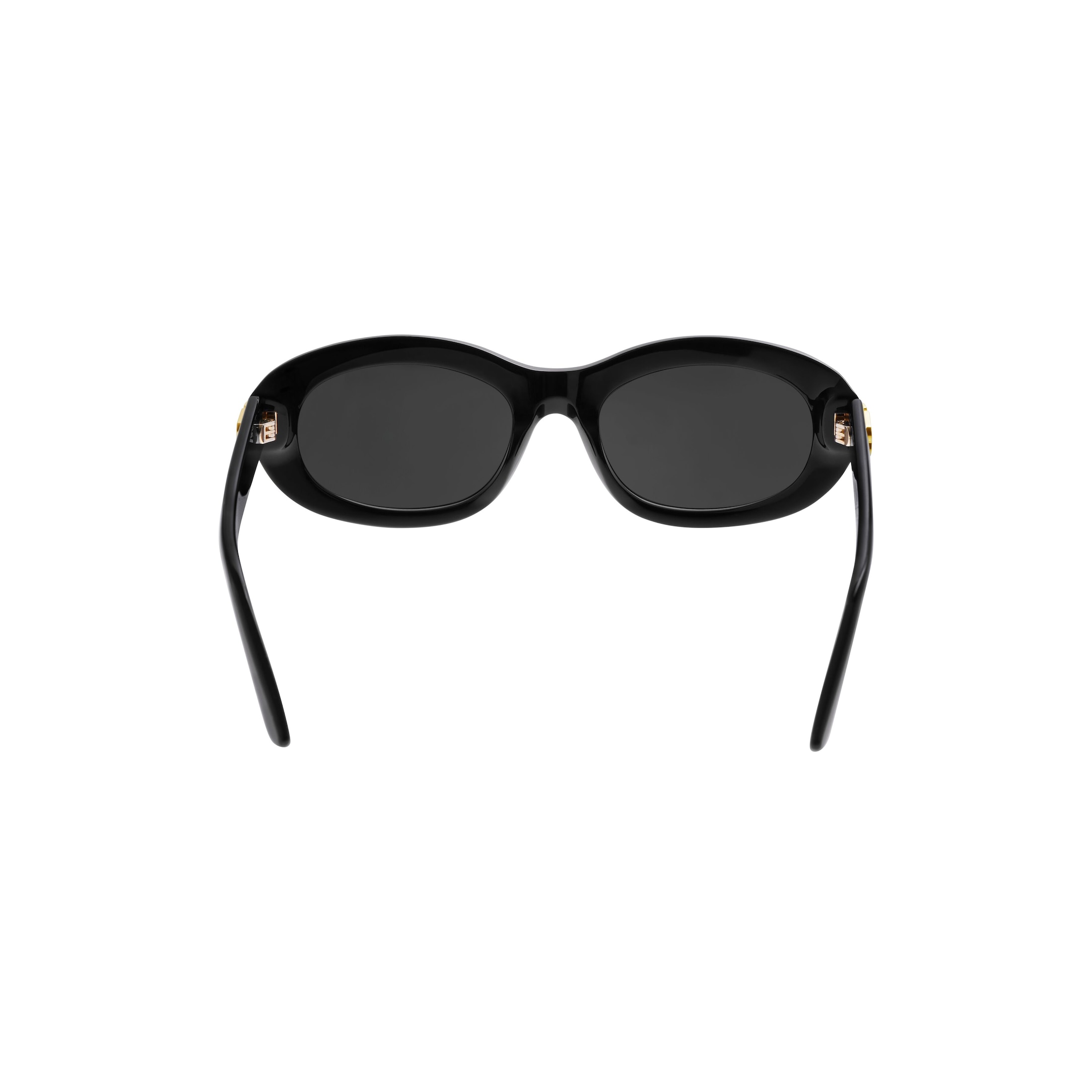 Women’s Casino Round Sunglasses in Black - Image 3